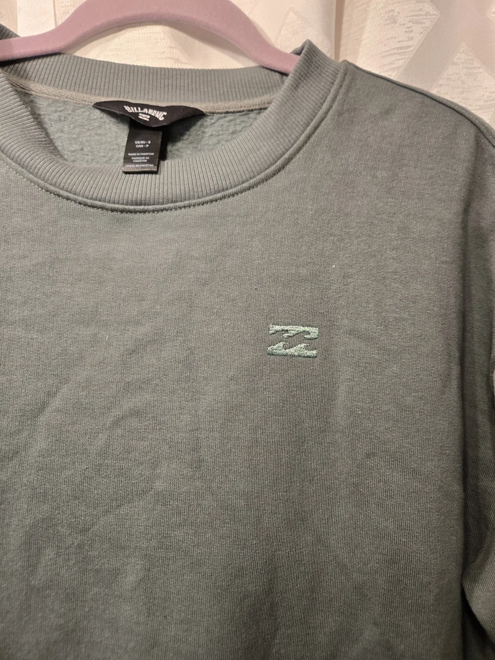 Billabong Men’s Sage Green Crewneck Sweatshirt Size Small